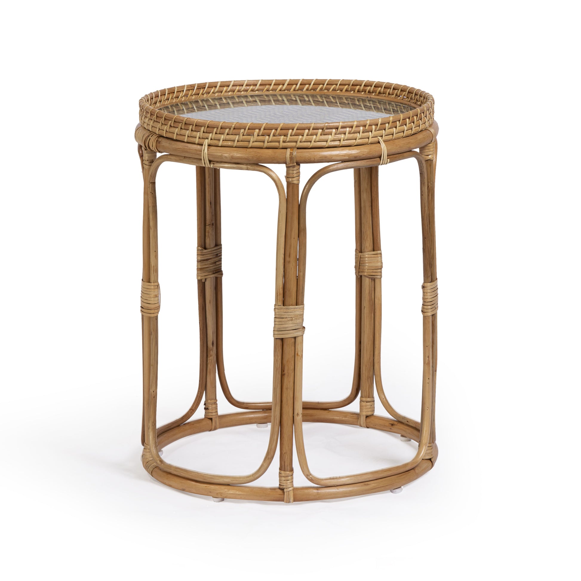 Lindy Rattan Side Table Natural by Tov Furniture