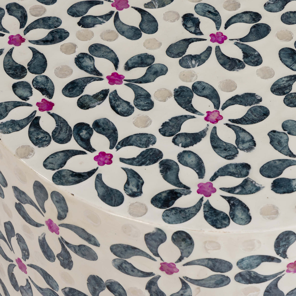 Lorna Stool in Aqua Floral Capiz Shell Motif by TOV Furniture – photo 5 of 6