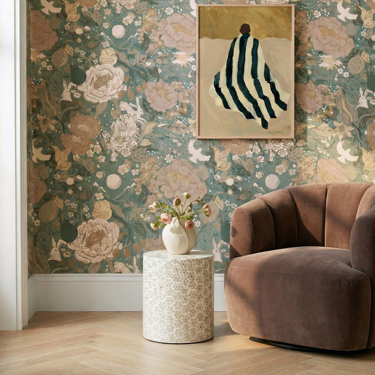 Lorna Stool in Pearl Petal Capiz Shell Motif by TOV Furniture – photo 2 of 6