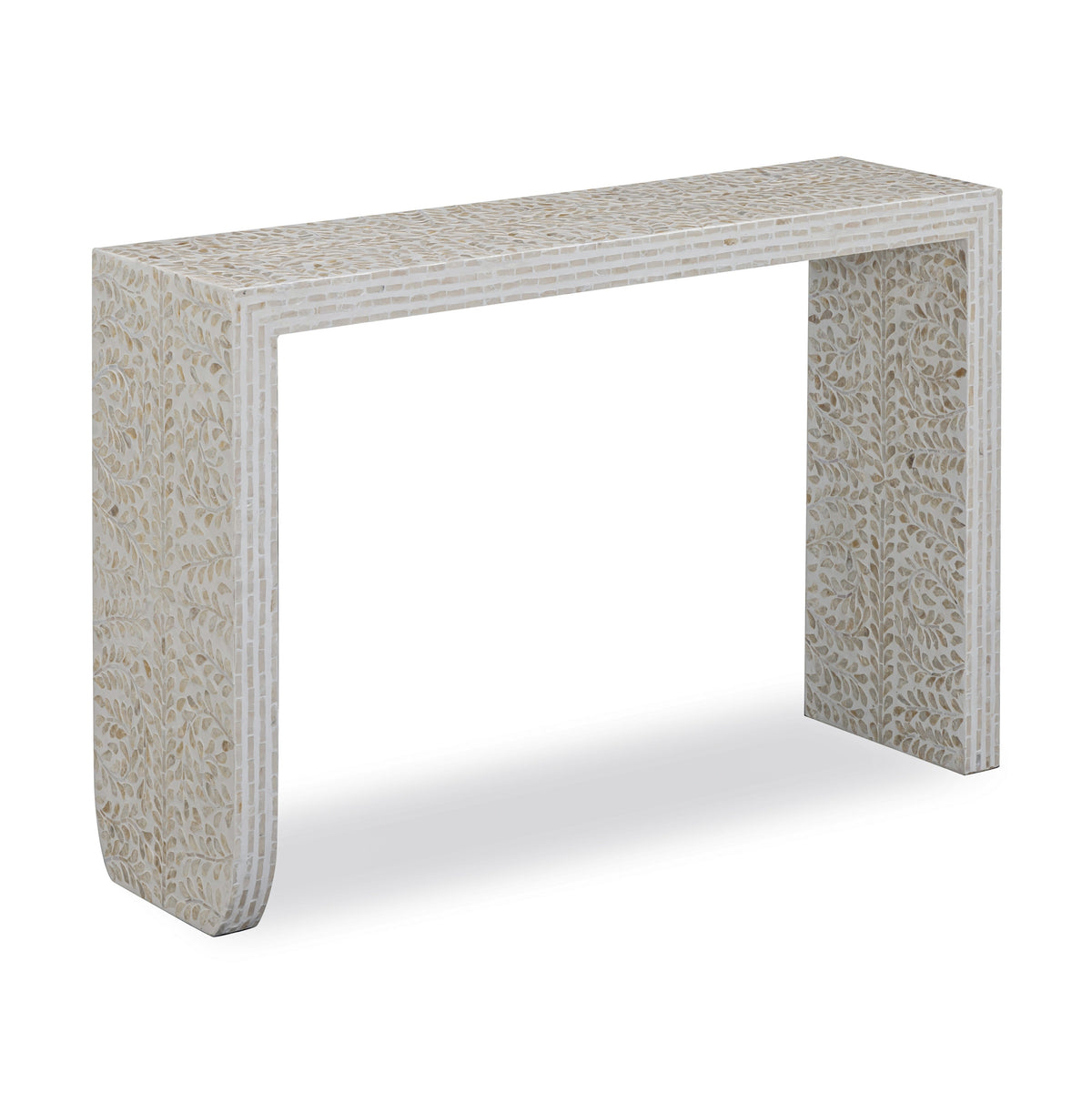 Cyprus 47" Cream Capiz Shell Console Table by TOV Furniture – photo 3 of 6