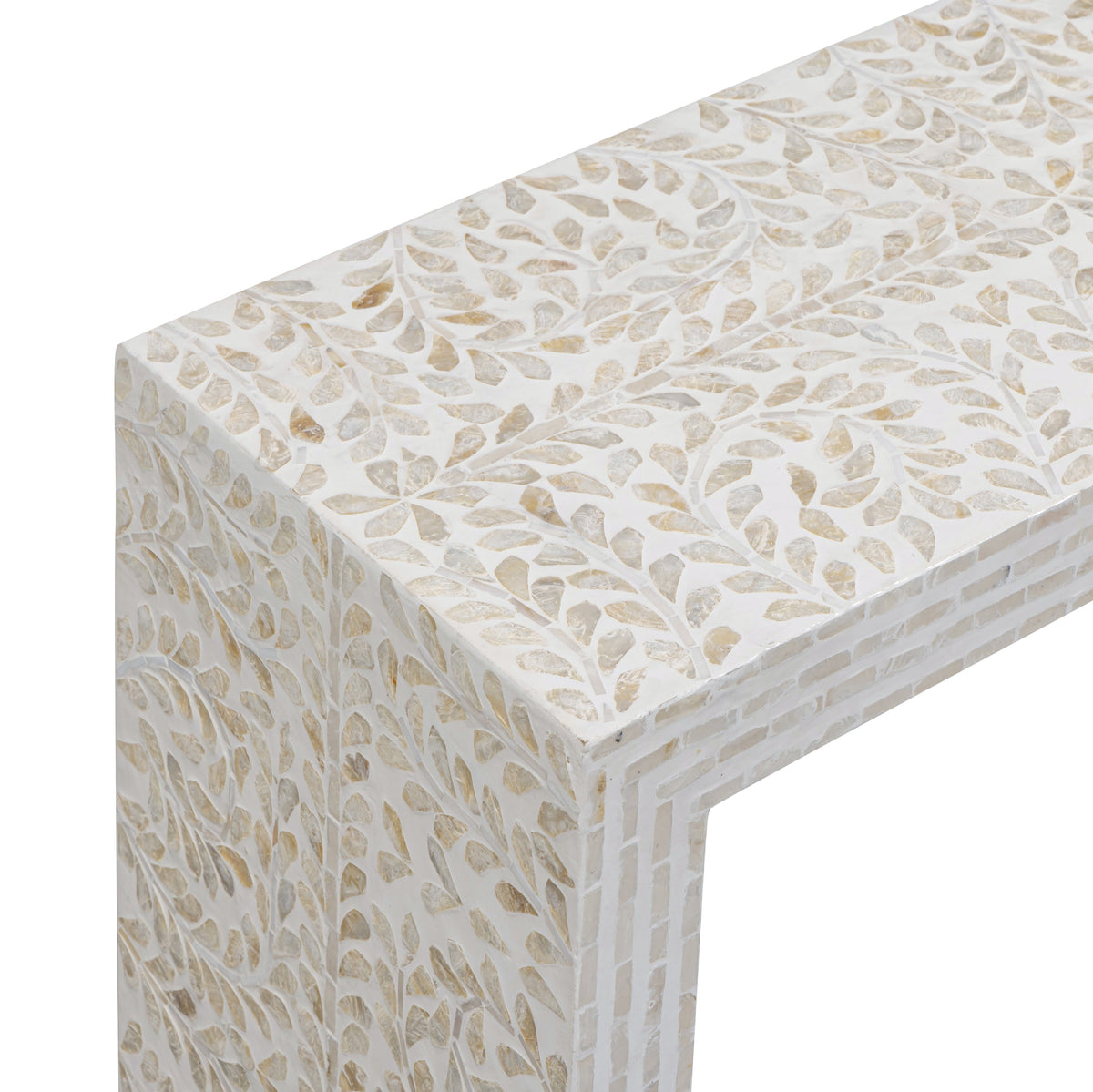 Cyprus 47" Cream Capiz Shell Console Table by TOV Furniture – photo 4 of 6