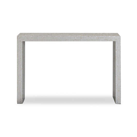 Cyprus 47" Cream Capiz Shell Console Table Cream by Tov Furniture