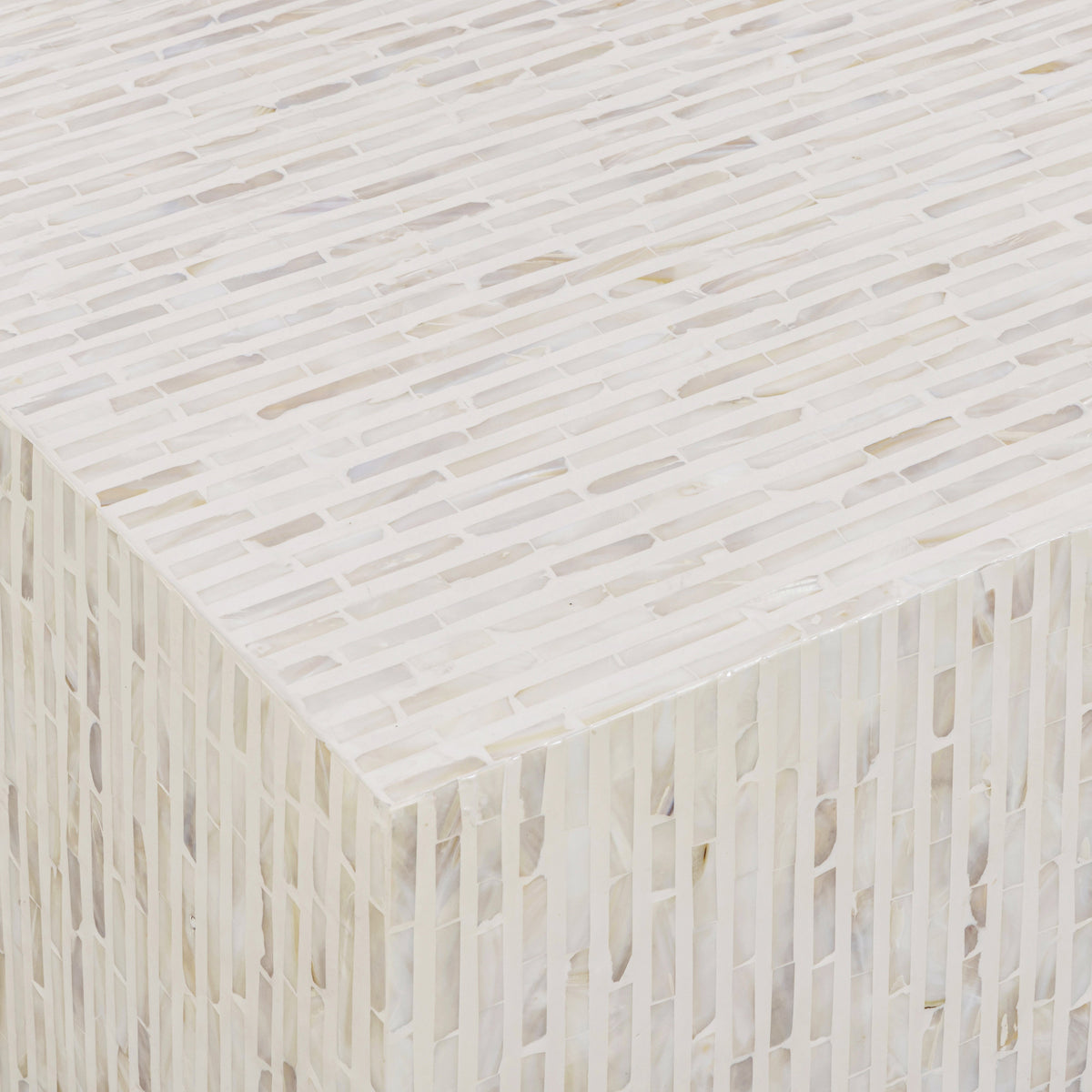 Earl 47.6" Cream Mother of Pearl Coffee Table by TOV Furniture – photo 4 of 7