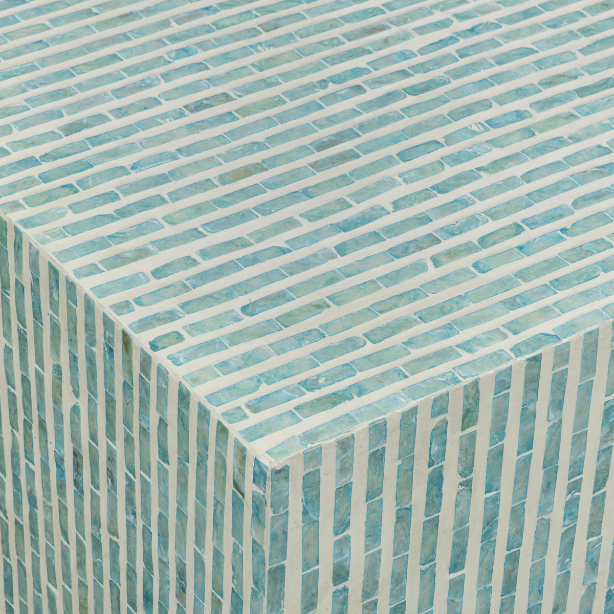 Earl 48" Light Blue Capiz Shell Coffee Table by TOV Furniture – photo 4 of 7
