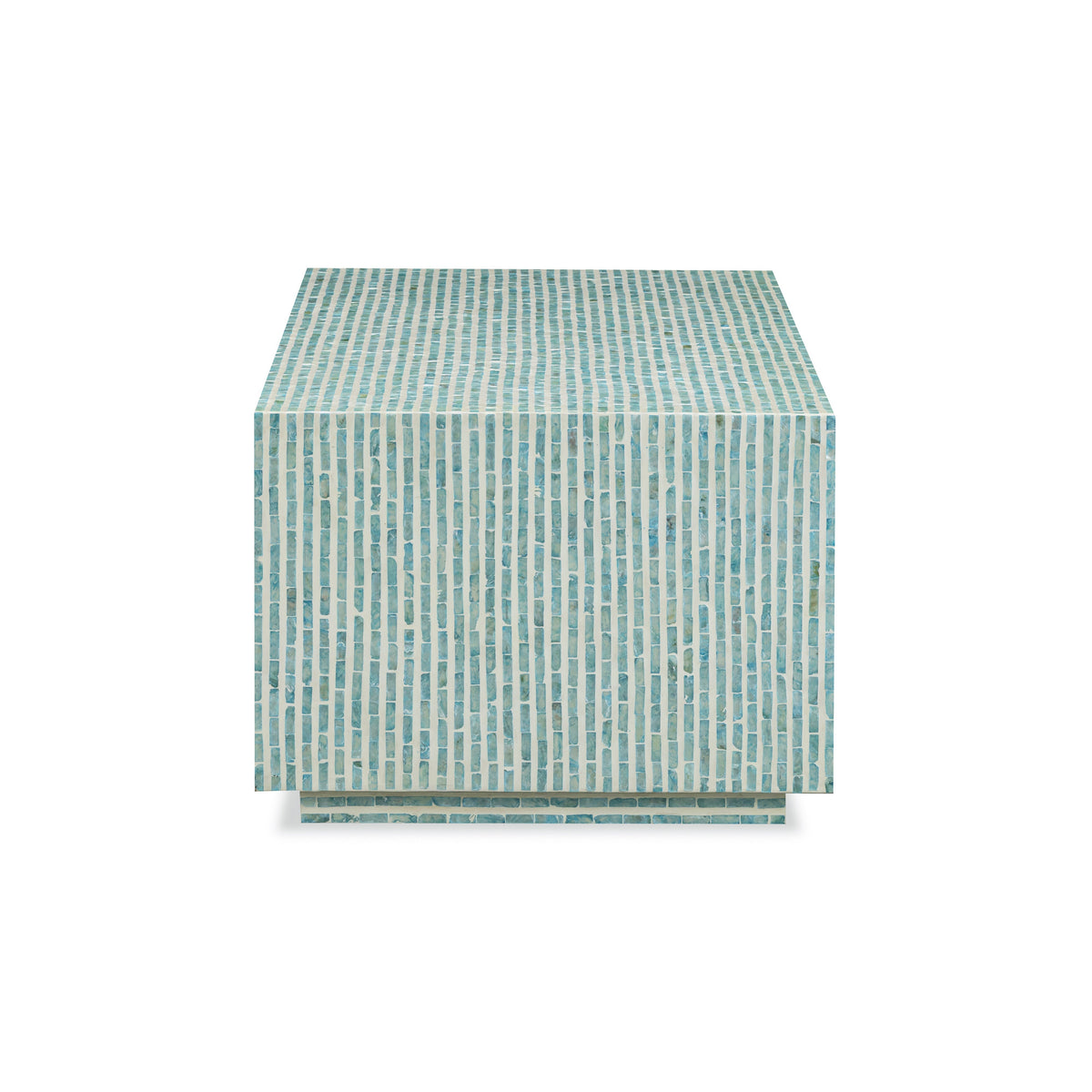 Earl 48" Light Blue Capiz Shell Coffee Table by TOV Furniture – photo 5 of 7