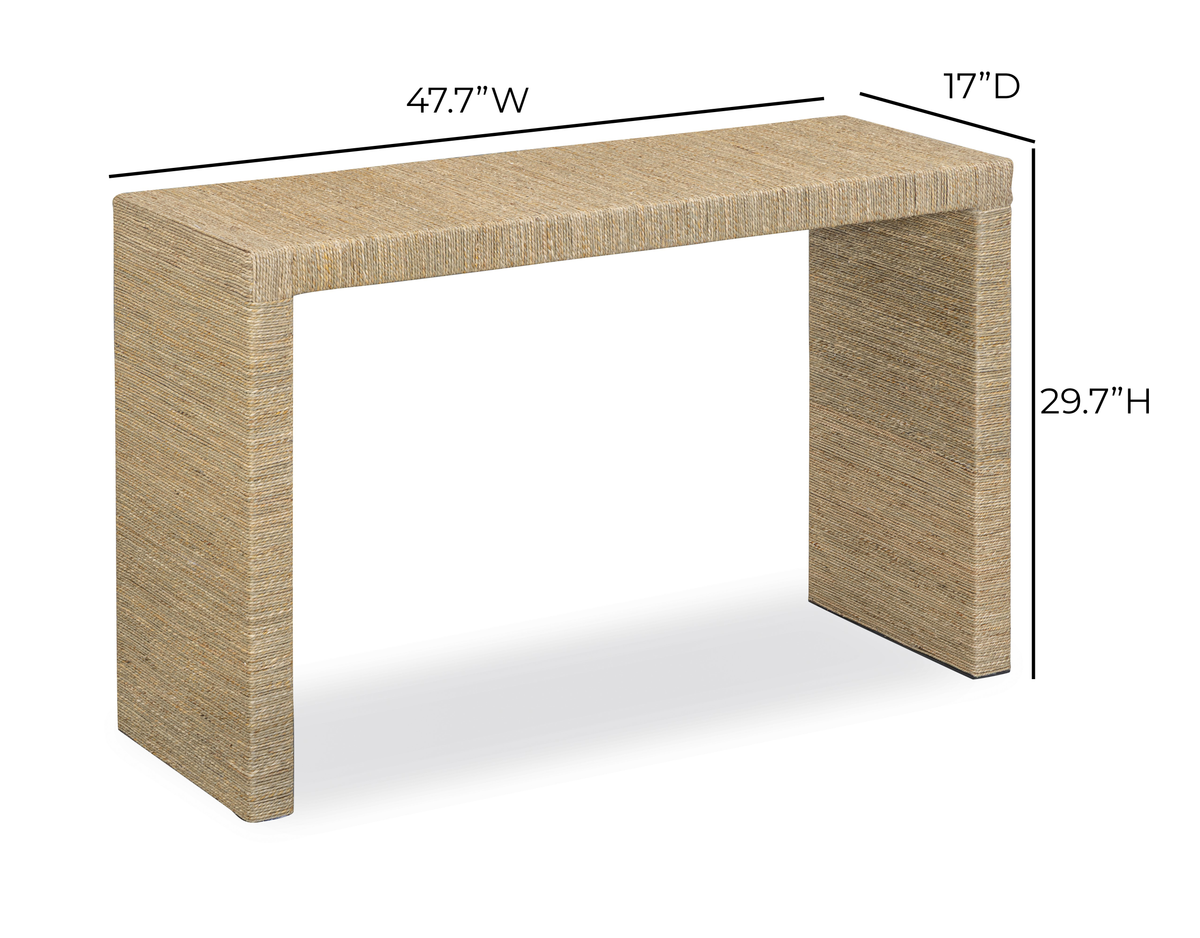 Mona 48" Natural Seagrass Console Table by TOV Furniture – photo 6 of 6