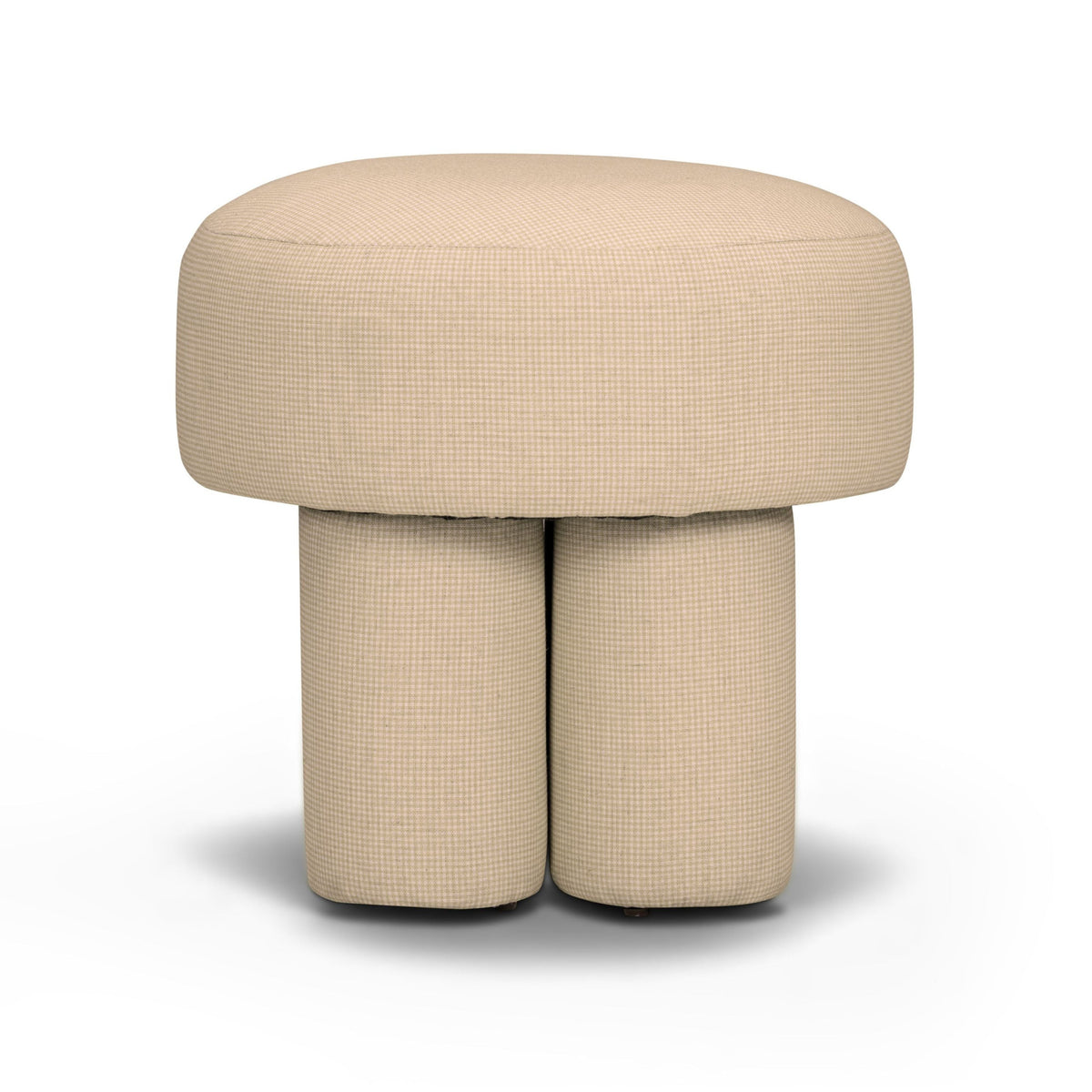 Masha Yellow Gingham Performance Linen Accent Stool by TOV Furniture – photo 3 of 6
