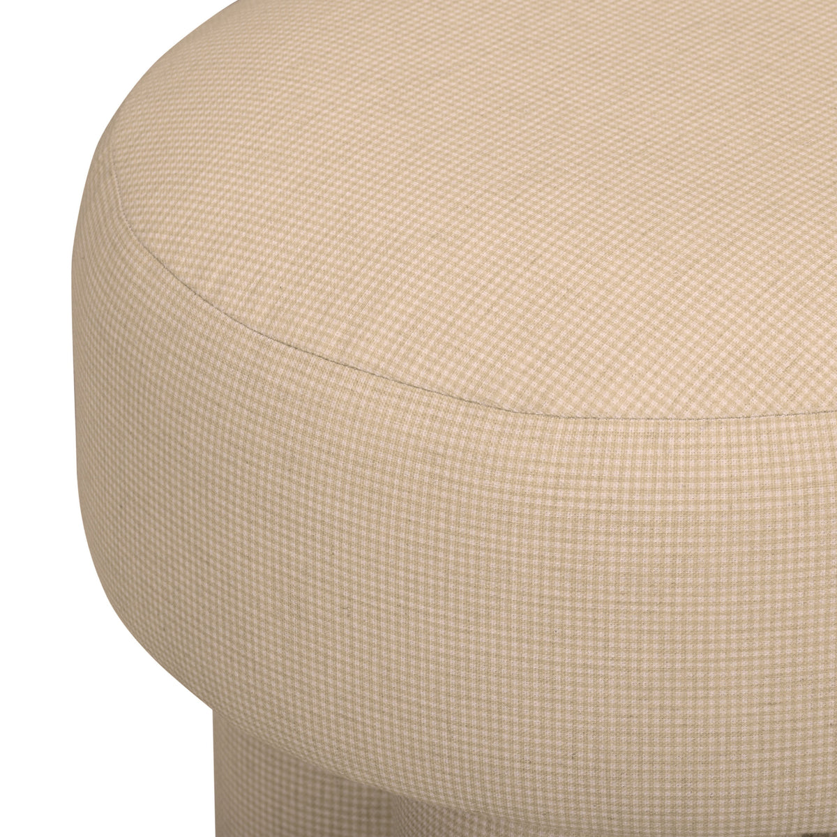 Masha Yellow Gingham Performance Linen Accent Stool by TOV Furniture – photo 4 of 6