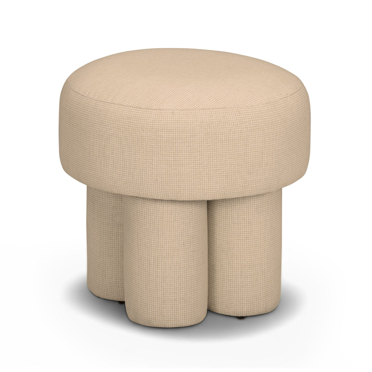 Masha Yellow Gingham Performance Linen Accent Stool by TOV Furniture – photo 1 of 6