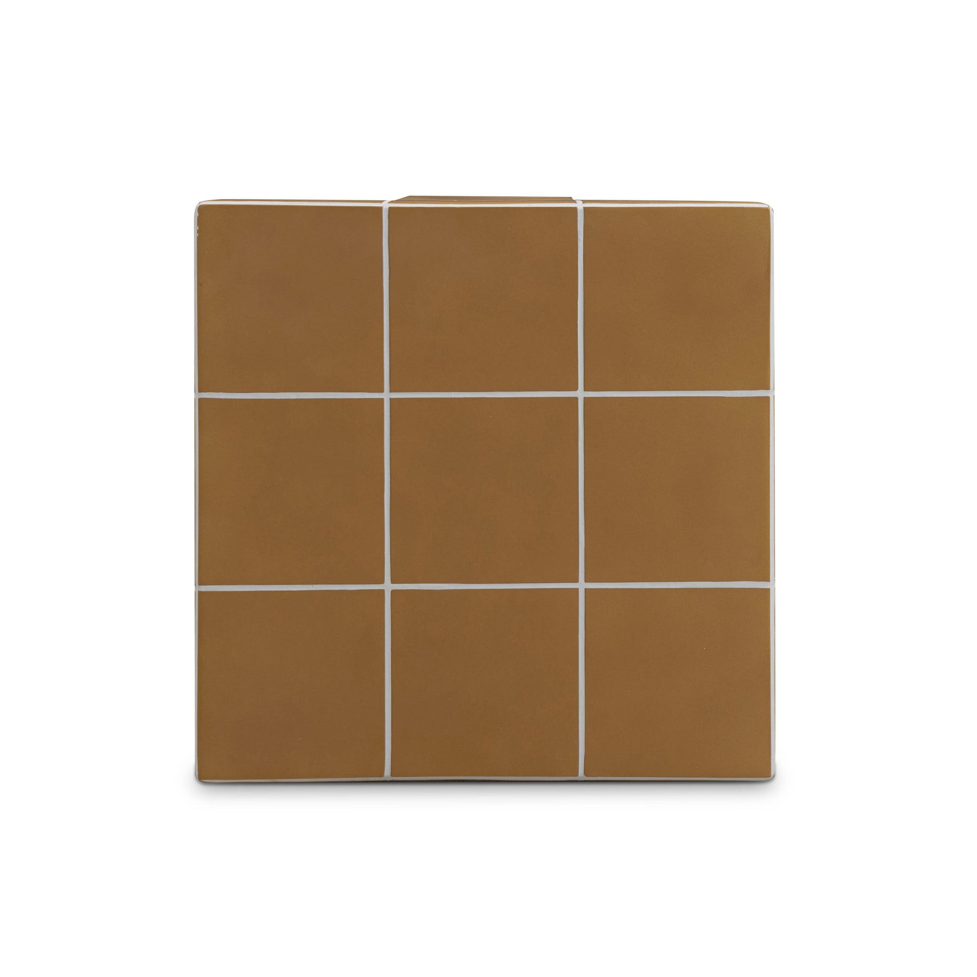 Alma Tile Concrete Indoor/Outdoor Side Table Orange by Tov Furniture