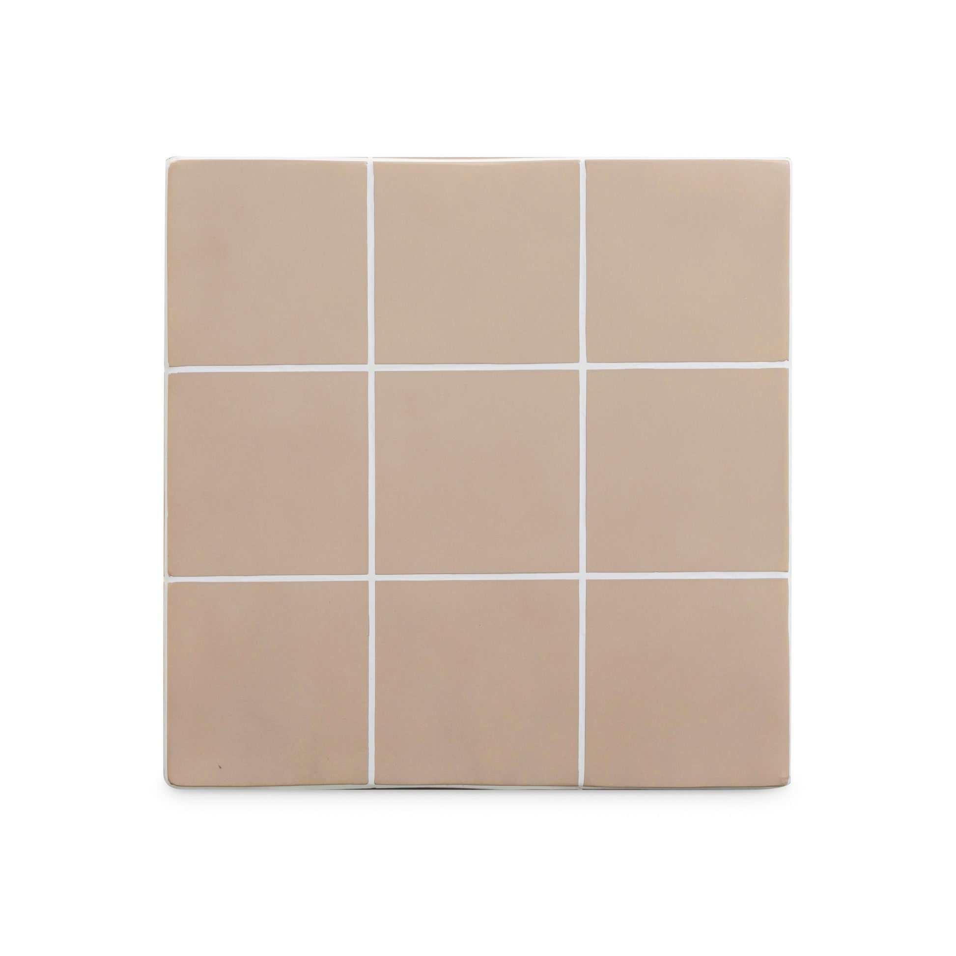 Alma Tile Concrete Indoor/Outdoor Side Table Taupe by Tov Furniture