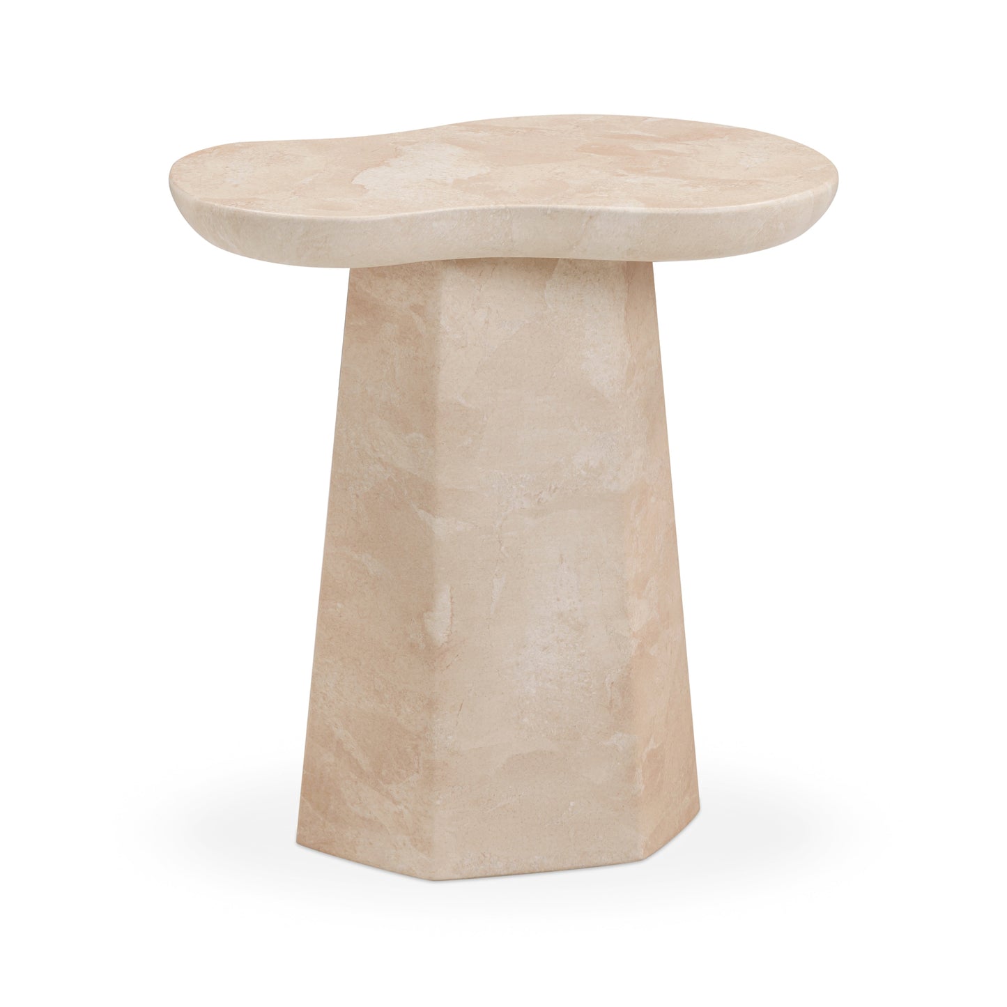 Zaya Rose Faux Marble Indoor/Outdoor Concrete Side Table Rose by Tov Furniture