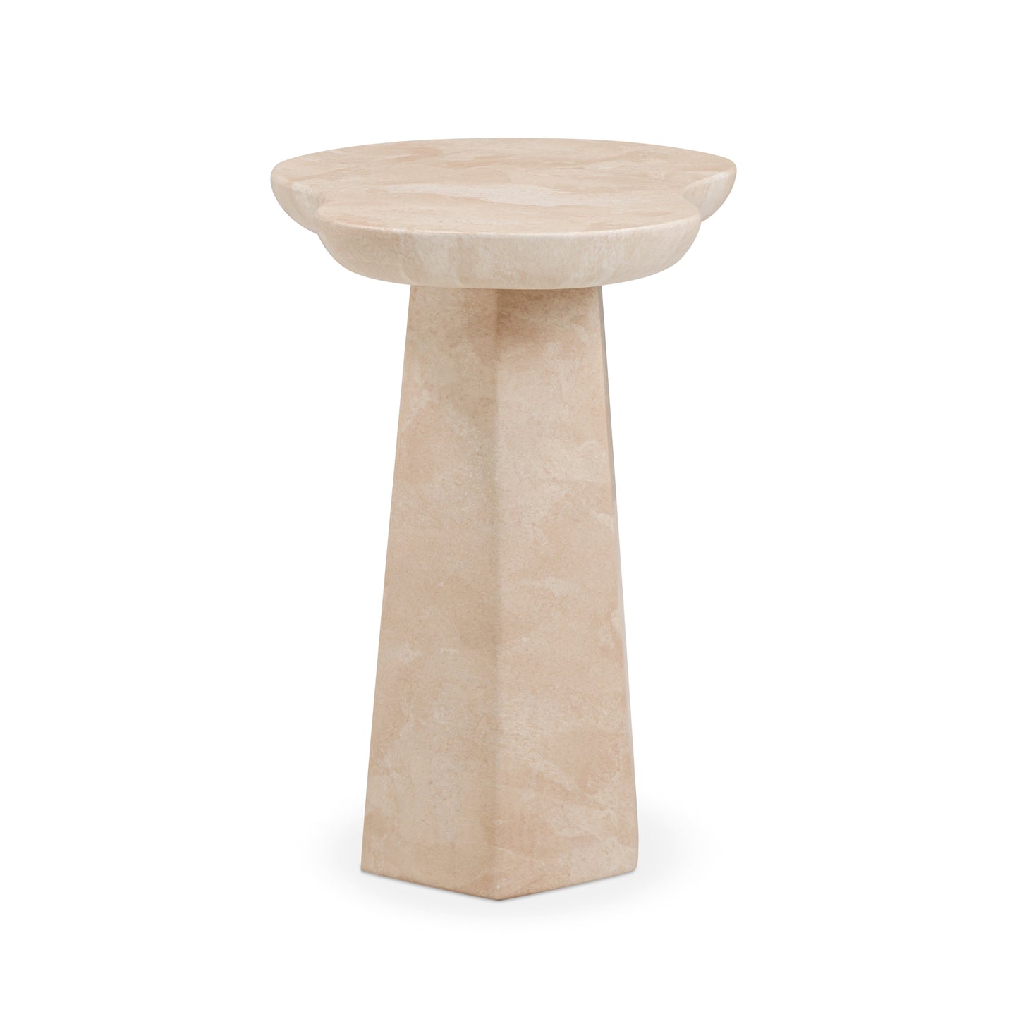 Zaya Rose Faux Marble Indoor/Outdoor Concrete Side Table Rose by Tov Furniture