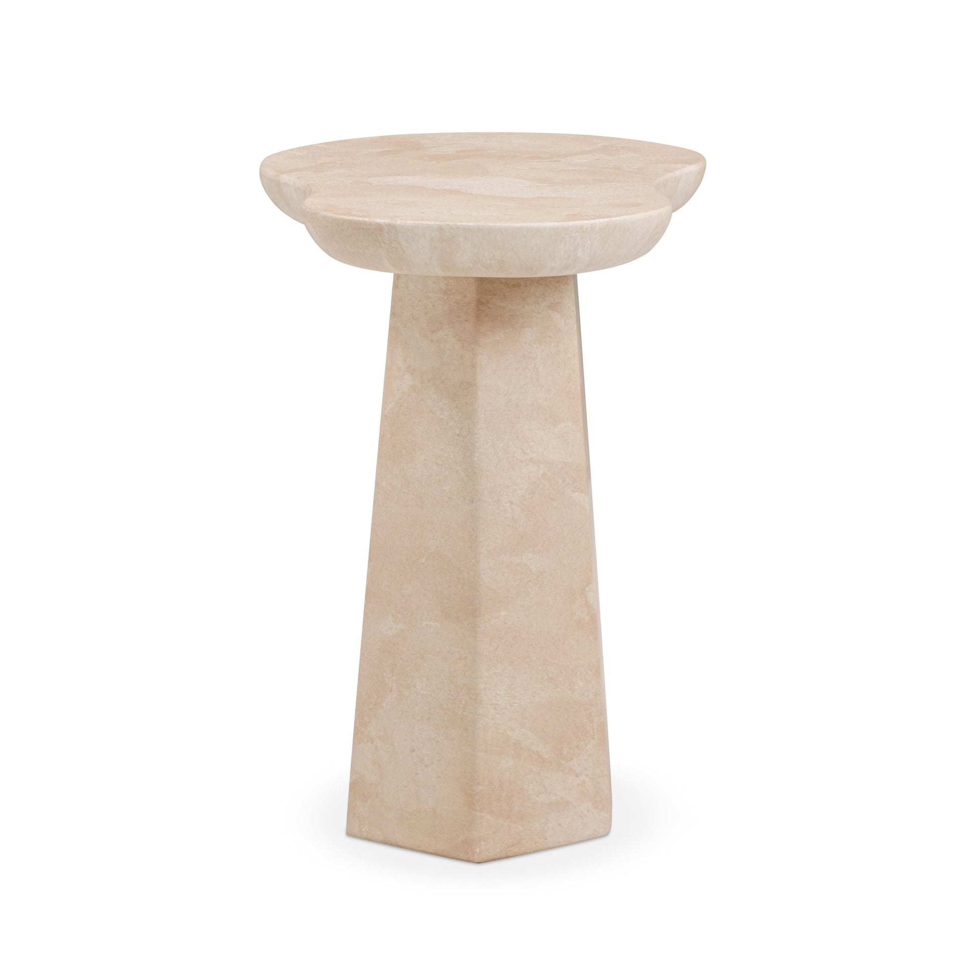 Zaya Rose Faux Marble Indoor/Outdoor Concrete Side Table Rose by Tov Furniture
