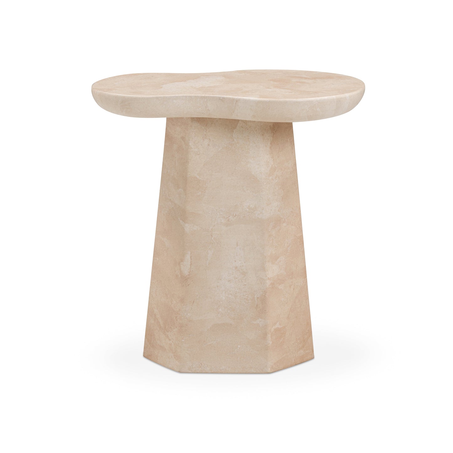 Zaya Rose Faux Marble Indoor/Outdoor Concrete Side Table Rose by Tov Furniture