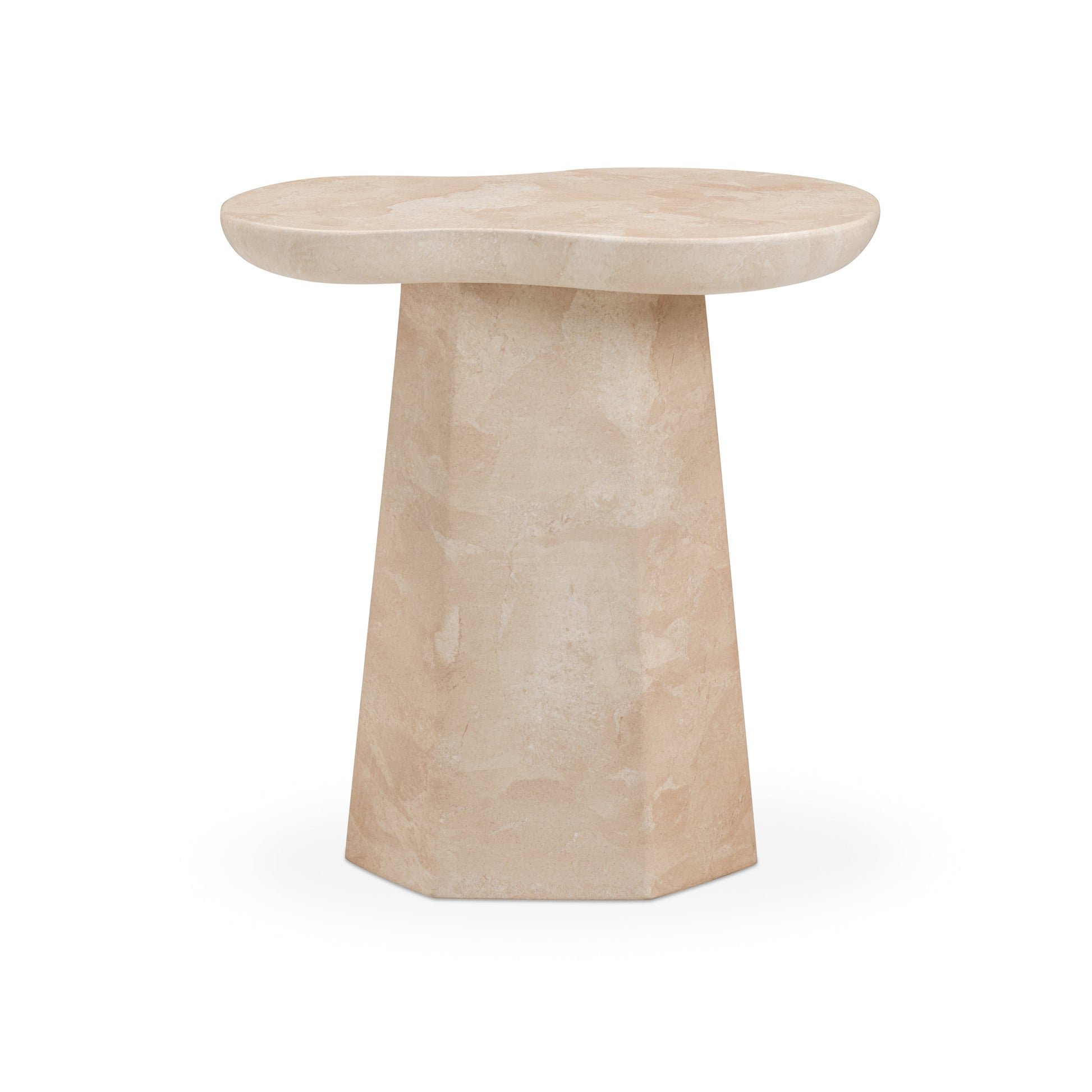 Zaya Rose Faux Marble Indoor/Outdoor Concrete Side Table Rose by Tov Furniture