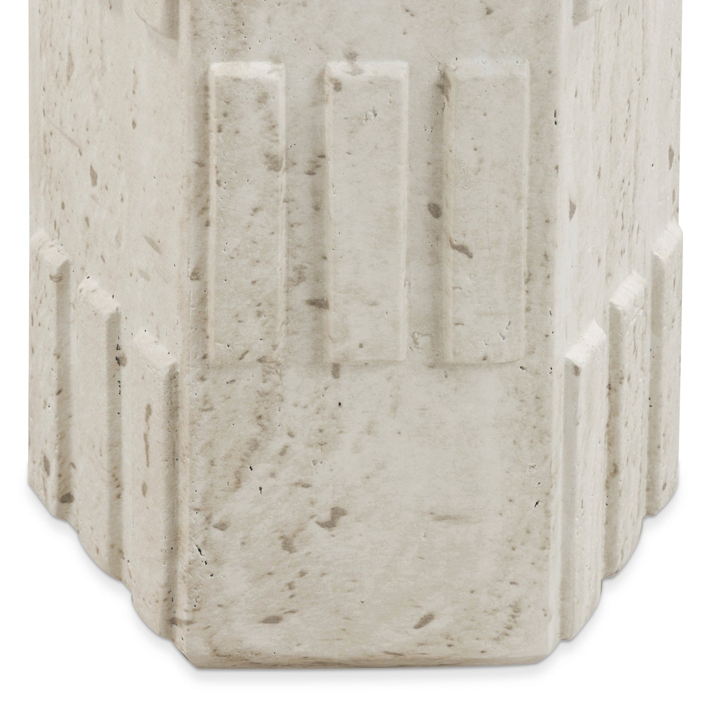 Asta Faux Travertine Indoor/Outdoor Concrete Side Table Travertine by Tov Furniture