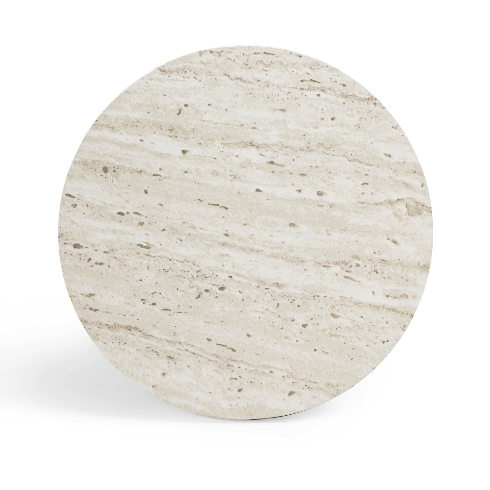 Asta Faux Travertine Indoor/Outdoor Concrete Side Table Travertine by Tov Furniture