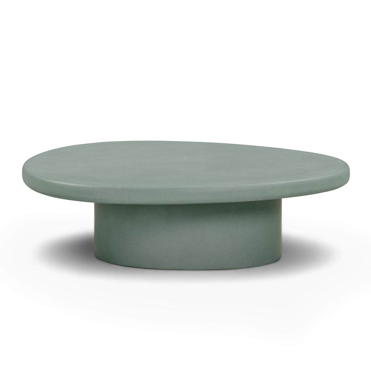 Jade 34" Green Concrete Indoor/Outdoor Large Coffee Table by TOV Furniture – photo 4 of 8