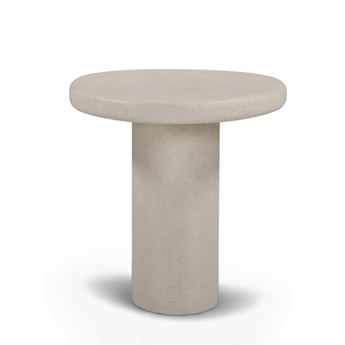 Jade 21" Cream Concrete Indoor/Outdoor Small Side Table by TOV Furniture – photo 3 of 8
