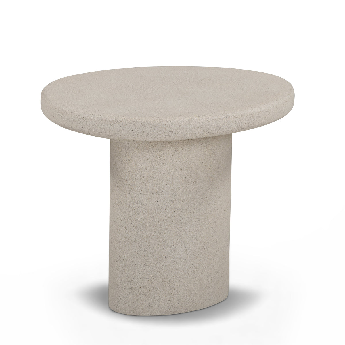 Jade 21" Cream Concrete Indoor/Outdoor Small Side Table by TOV Furniture – photo 4 of 8