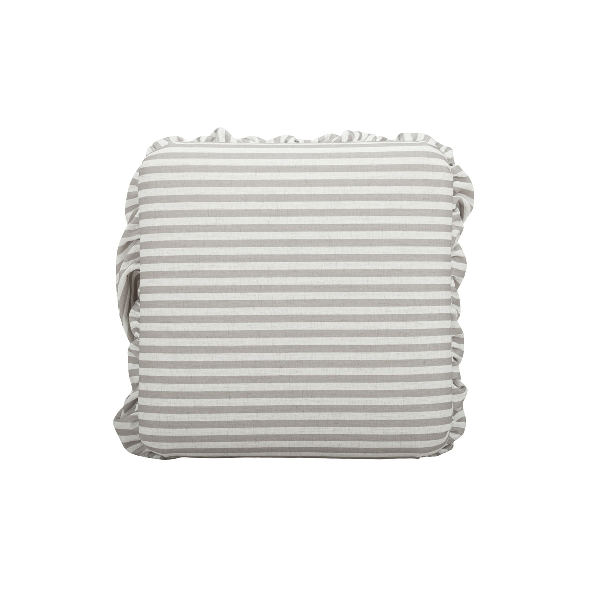 Gertrude Striped Khaki Linen Ottoman by TOV Furniture – photo 5 of 6