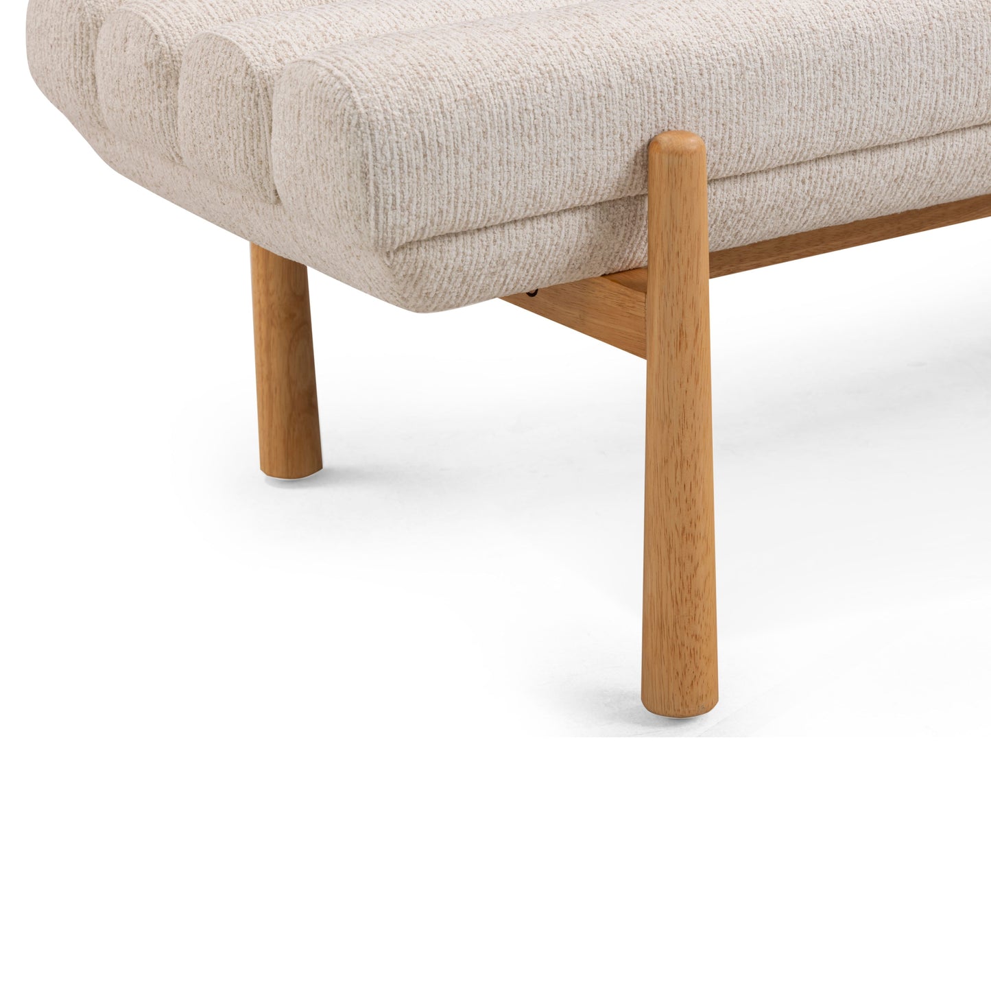 Julianna 56" Textured Performance Fabric Bench Cream by Tov Furniture