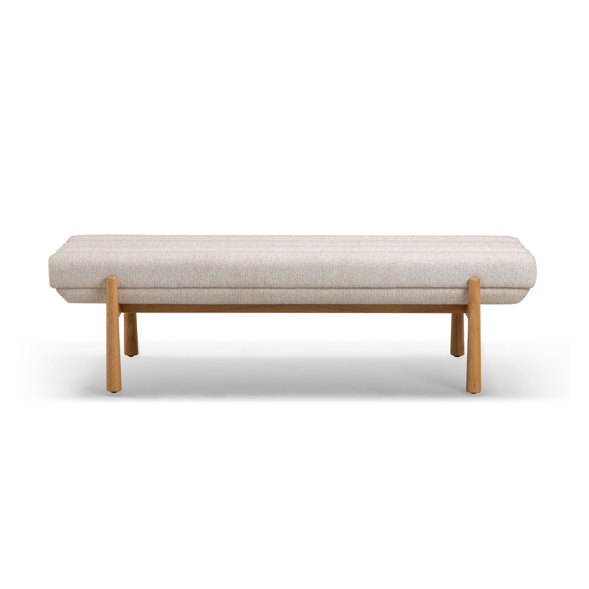 Julianna 56" Textured Performance Fabric Bench Cream by Tov Furniture