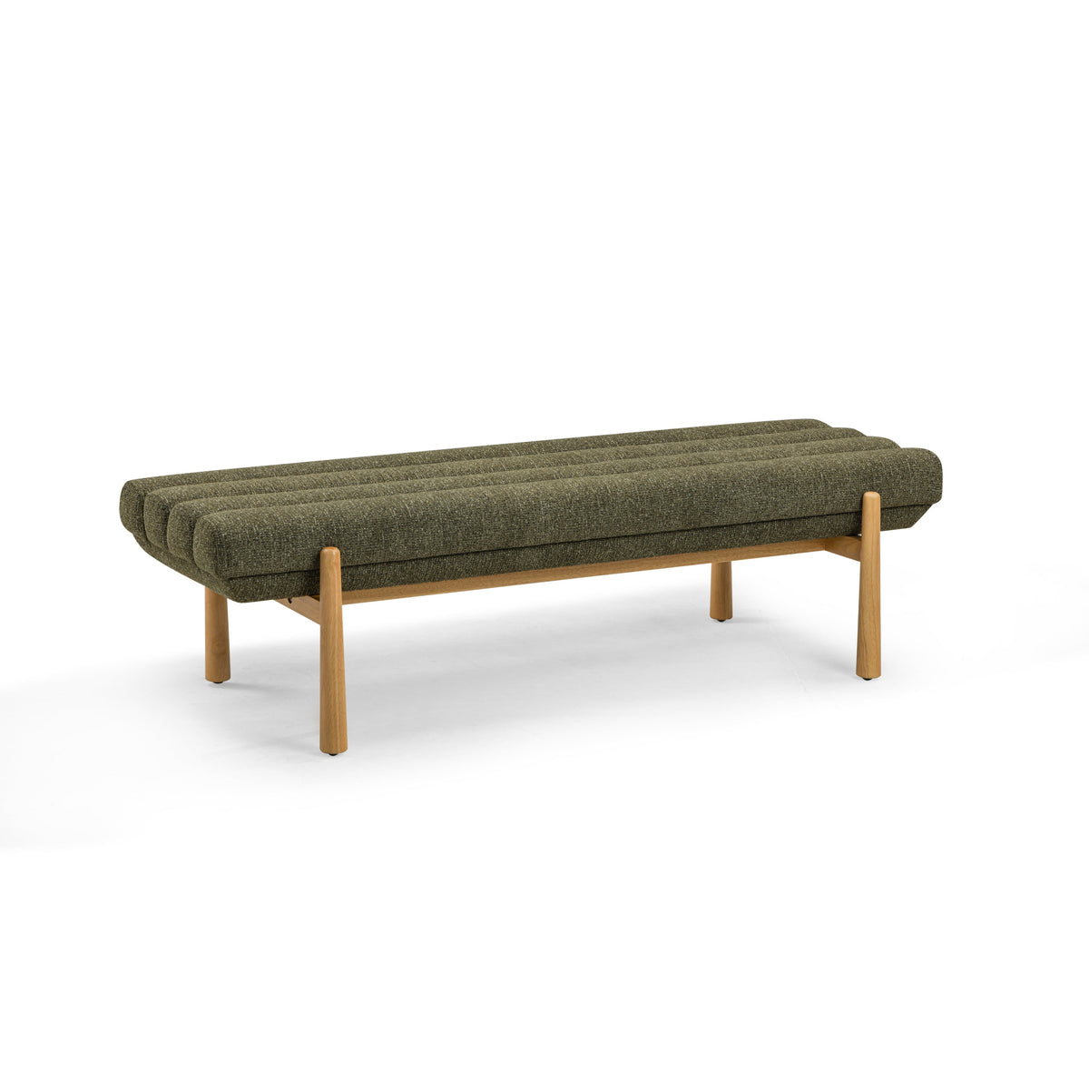 Julianna 56.3" Green Textured Performance Fabric Bench by TOV Furniture – photo 3 of 7