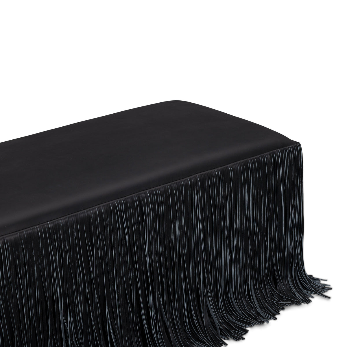 Shag Me 50" Black Performance Vegan Leather Bench by TOV Furniture – photo 5 of 7