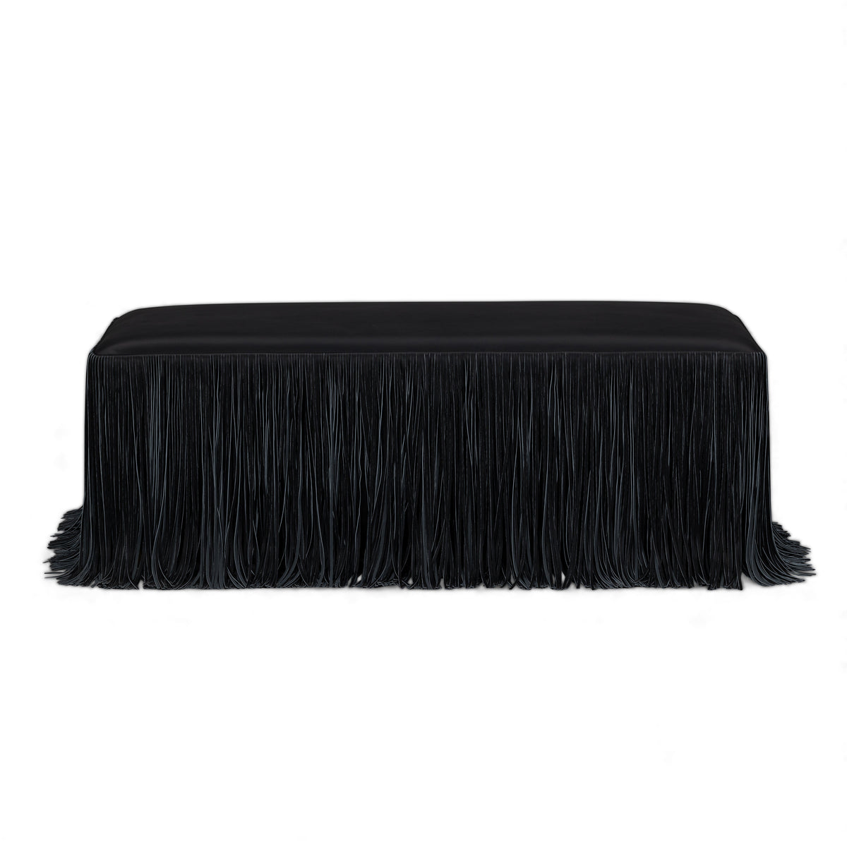 Shag Me 50" Black Performance Vegan Leather Bench by TOV Furniture – photo 1 of 7