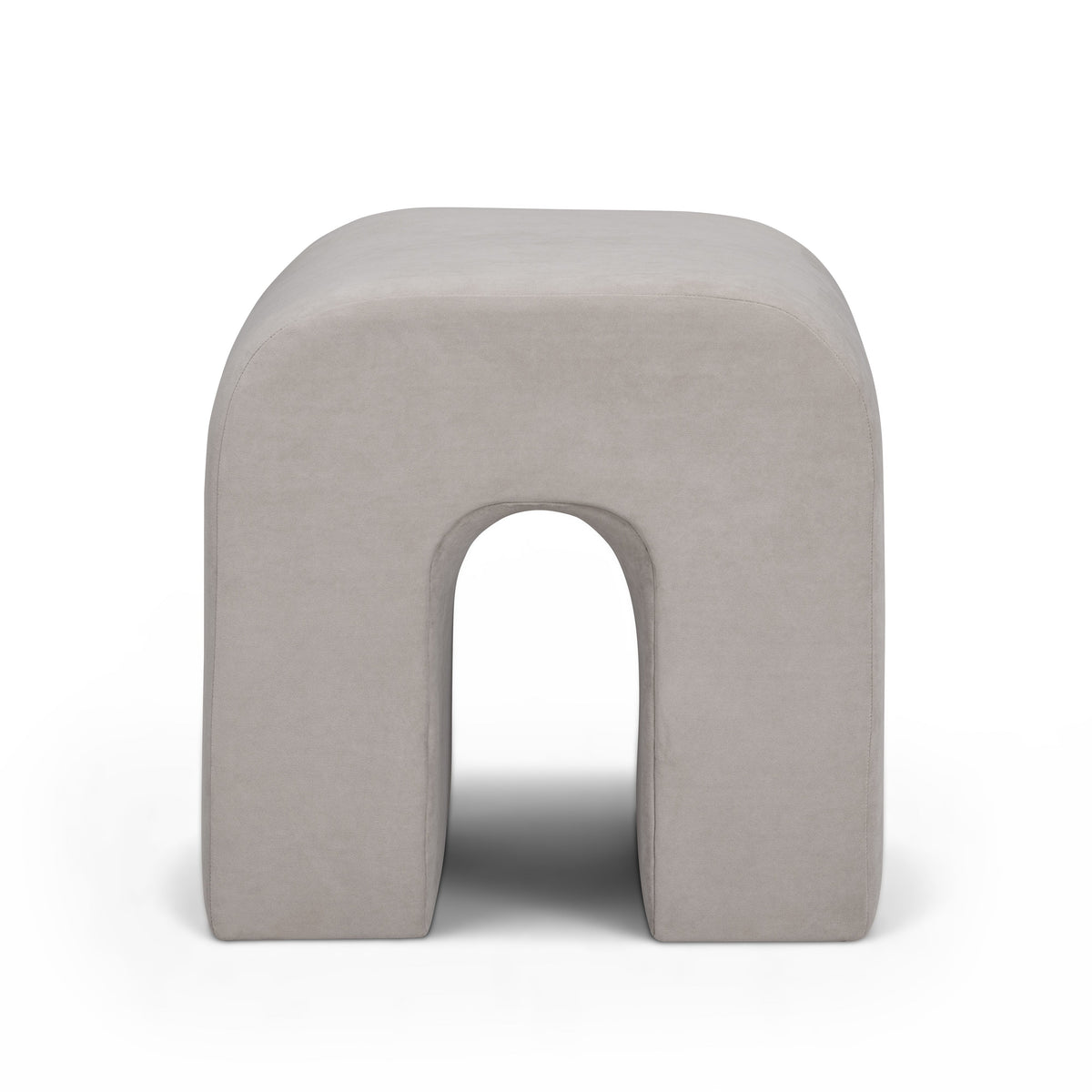 Desi Taupe Velvet Ottoman by TOV Furniture – photo 1 of 7