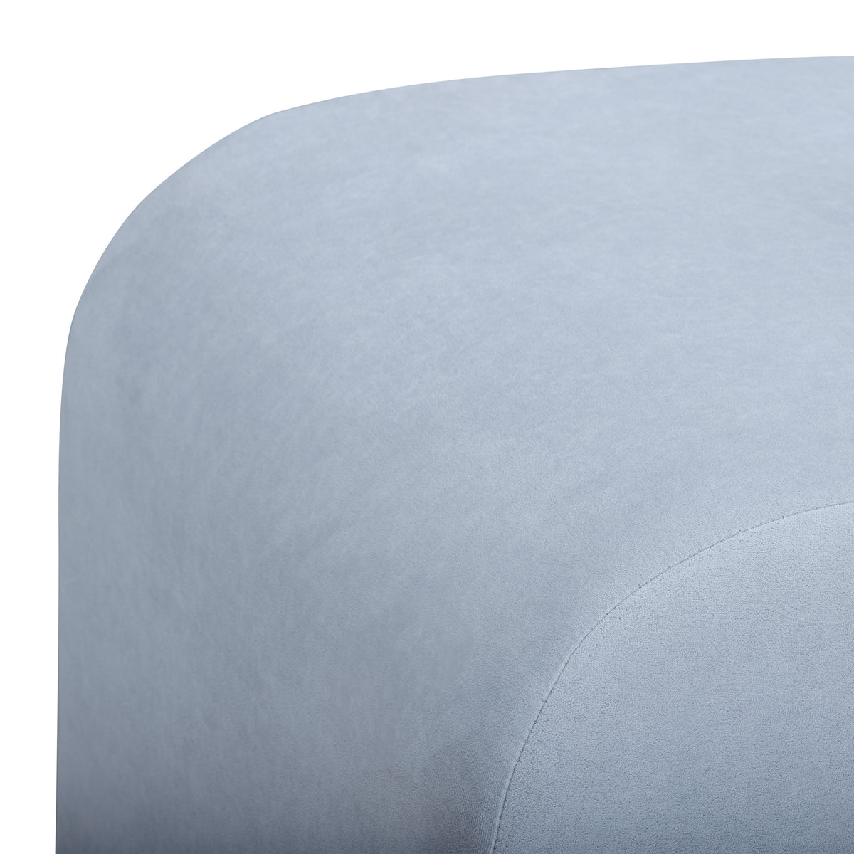 Desi Light Blue Velvet Ottoman by TOV Furniture – photo 4 of 7