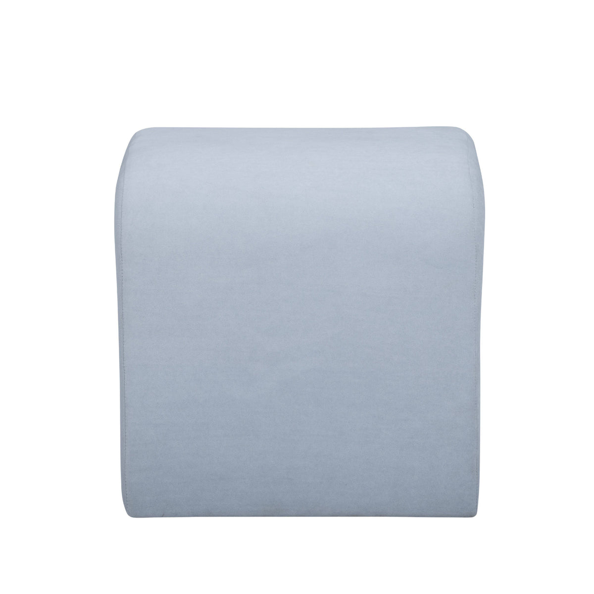 Desi Light Blue Velvet Ottoman by TOV Furniture – photo 5 of 7