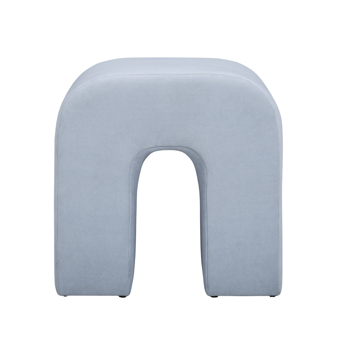 Desi Light Blue Velvet Ottoman by TOV Furniture – photo 1 of 7