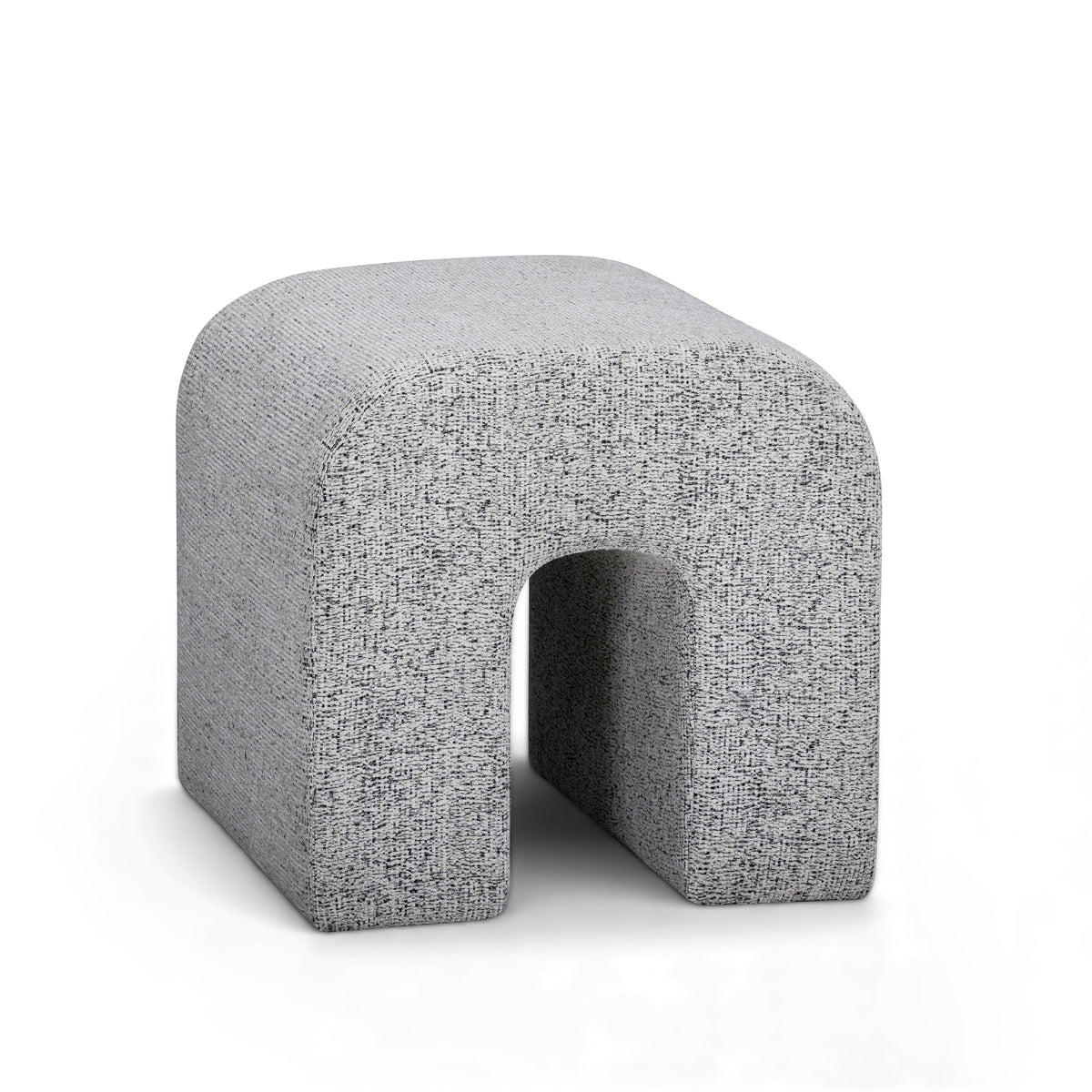 Desi Black and White Woven Fabric Ottoman by TOV Furniture – photo 3 of 7