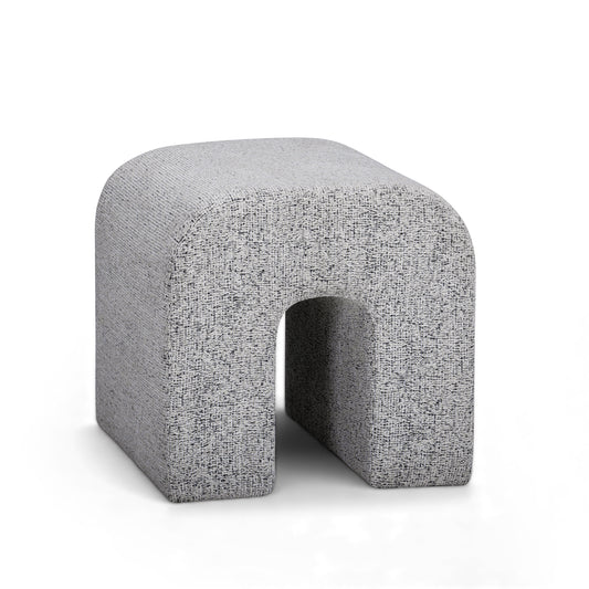 Desi Black and White Woven Fabric Ottoman by TOV Furniture – photo 3 of 7