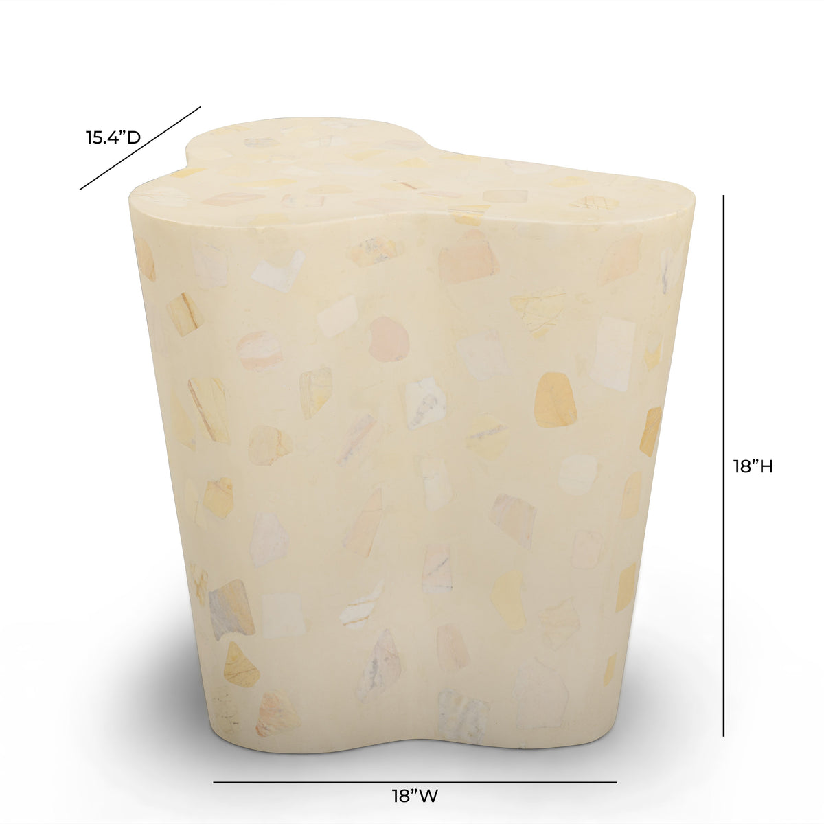 Slab Butternut Terrazzo Indoor/Outdoor Side Table by TOV Furniture – photo 7 of 7