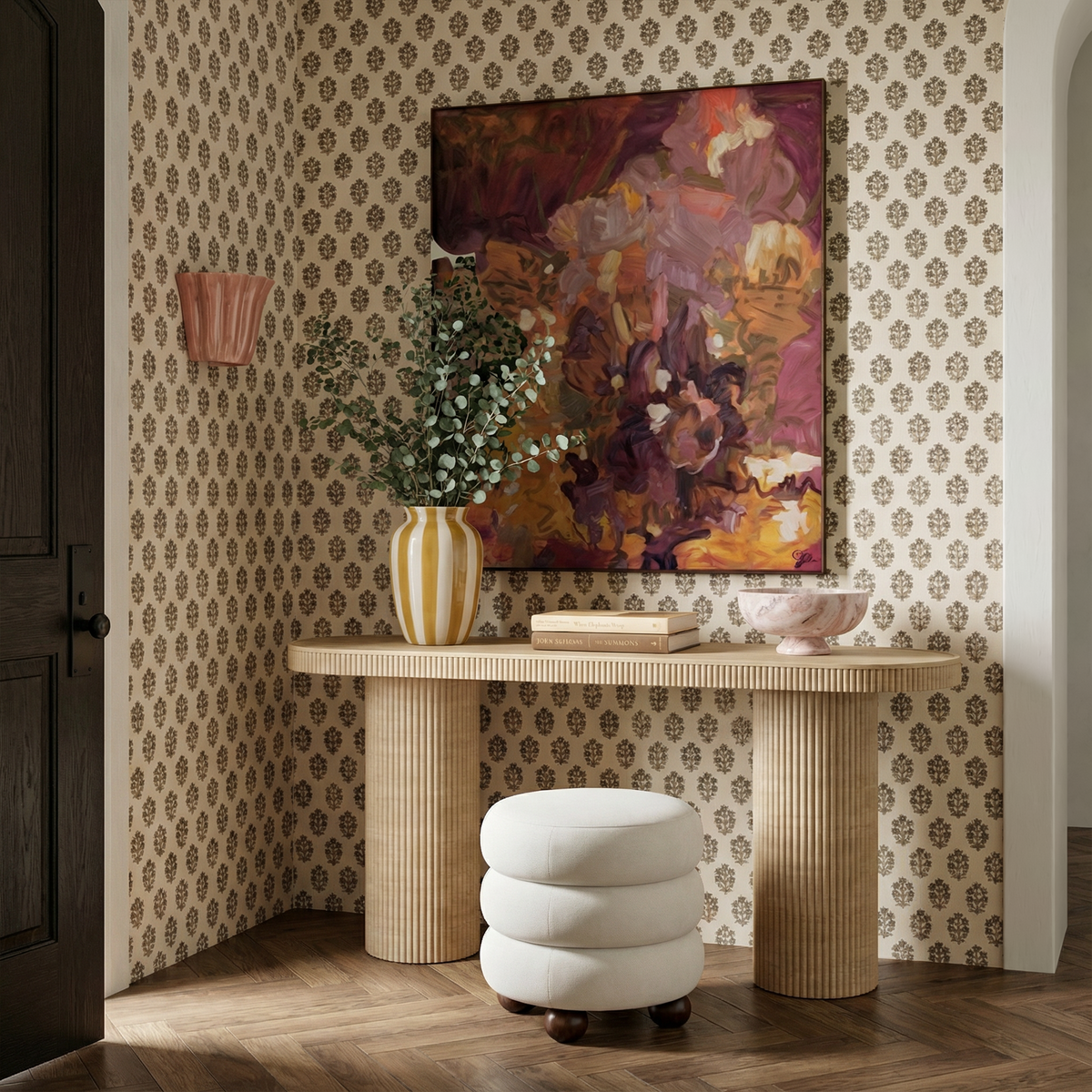 Darcy 59" Faux Travertine Concrete Indoor/Outdoor Console by TOV Furniture – photo 8 of 9
