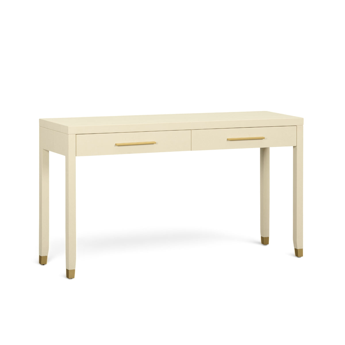 Dani 54" Cream Faux Shagreen 2-Drawer Console Table by TOV Furniture – photo 3 of 9