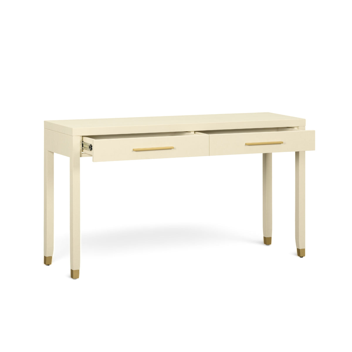 Dani 54" Cream Faux Shagreen 2-Drawer Console Table by TOV Furniture – photo 4 of 9