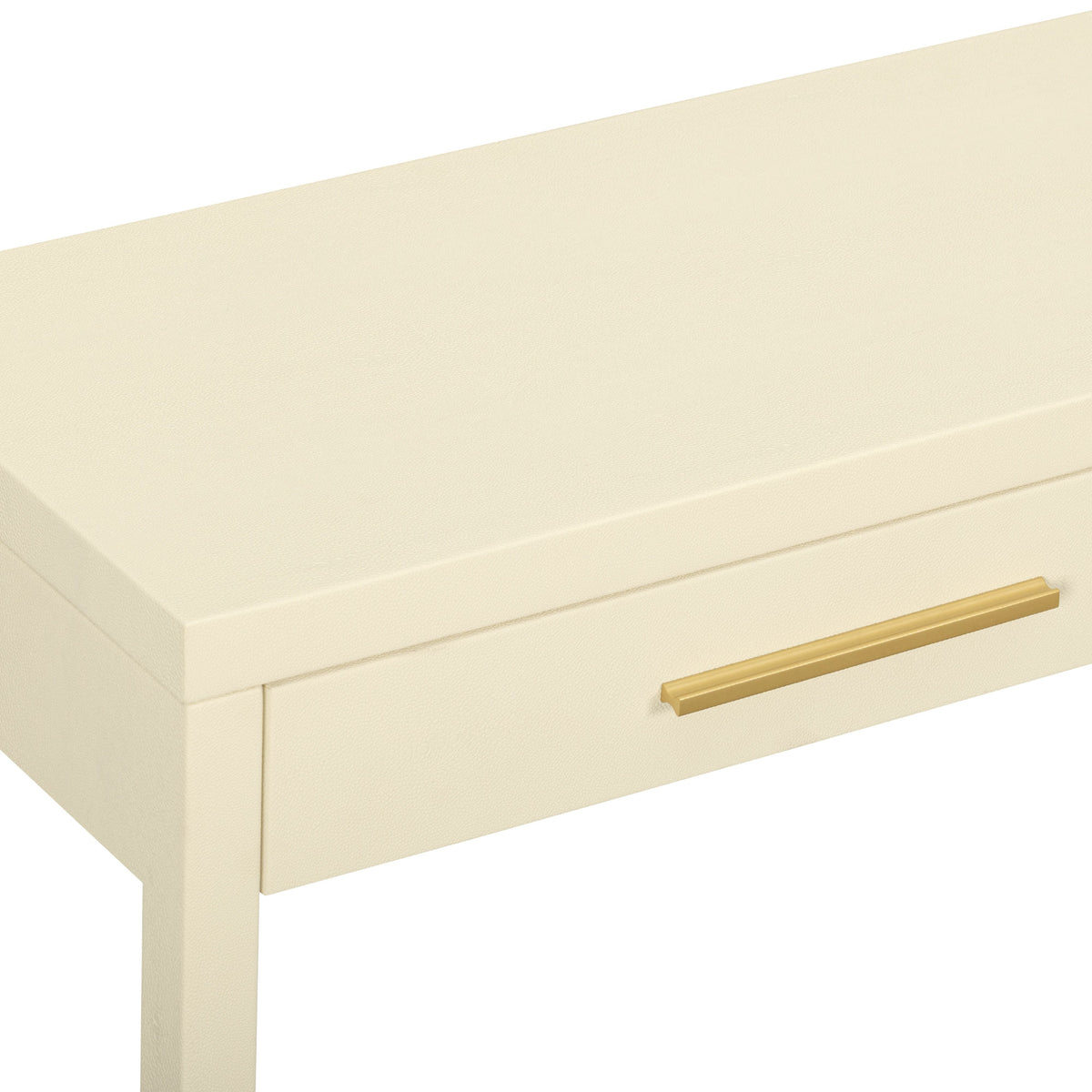 Dani 54" Cream Faux Shagreen 2-Drawer Console Table by TOV Furniture – photo 6 of 9