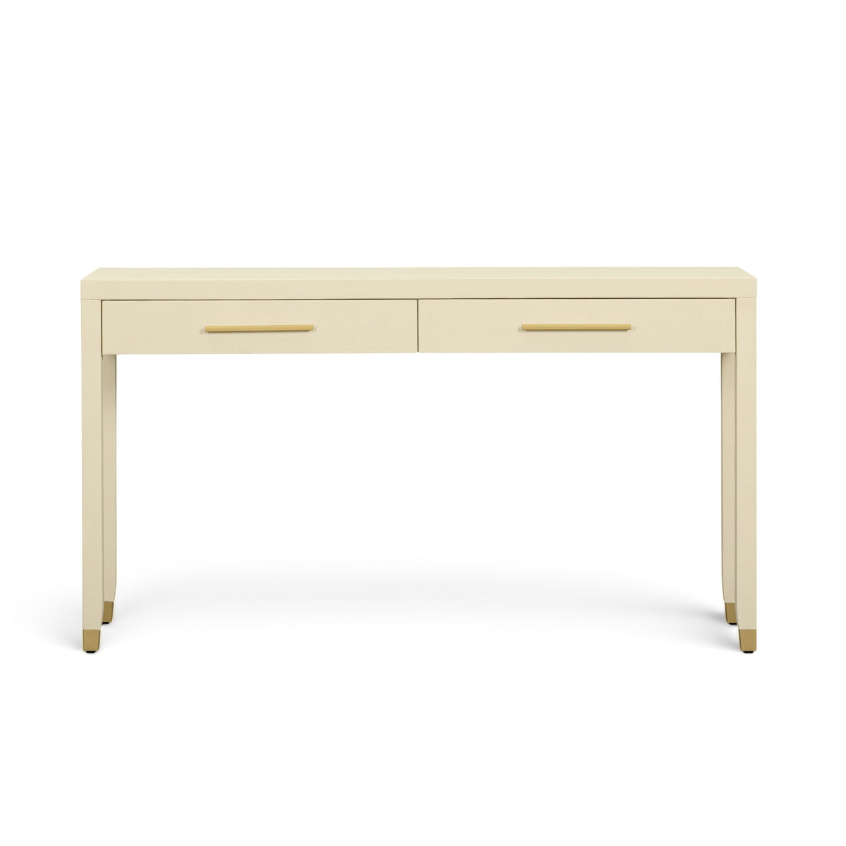 Dani 54" Cream Faux Shagreen 2-Drawer Console Table by TOV Furniture – photo 1 of 9