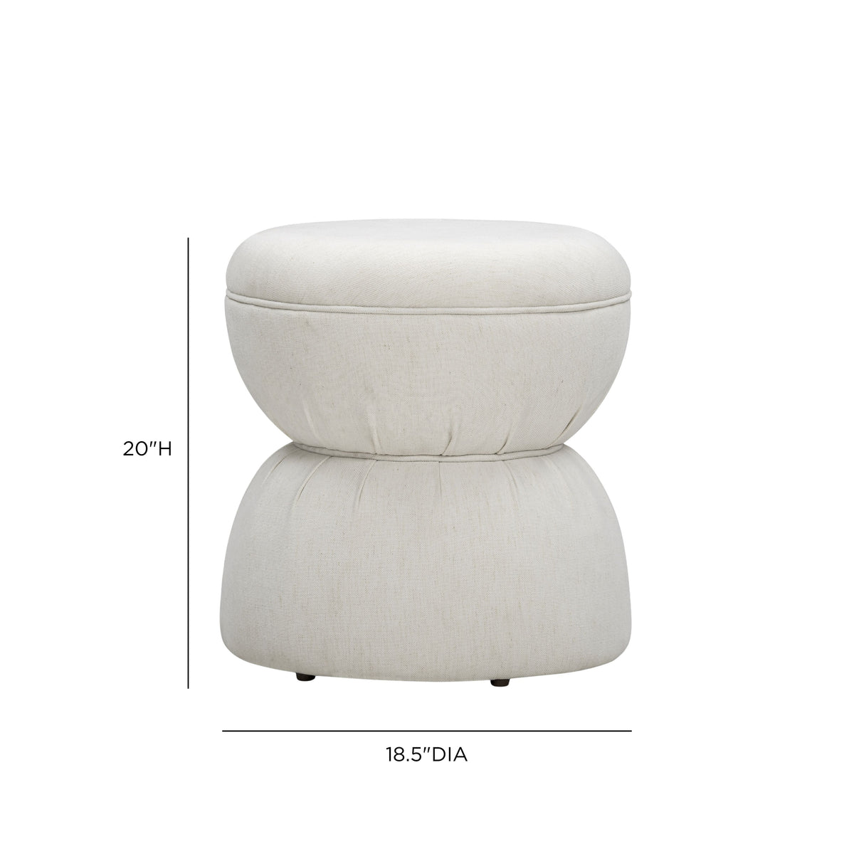 Tomlin Cream Performance Chenille Game Ottoman by TOV Furniture – photo 5 of 6