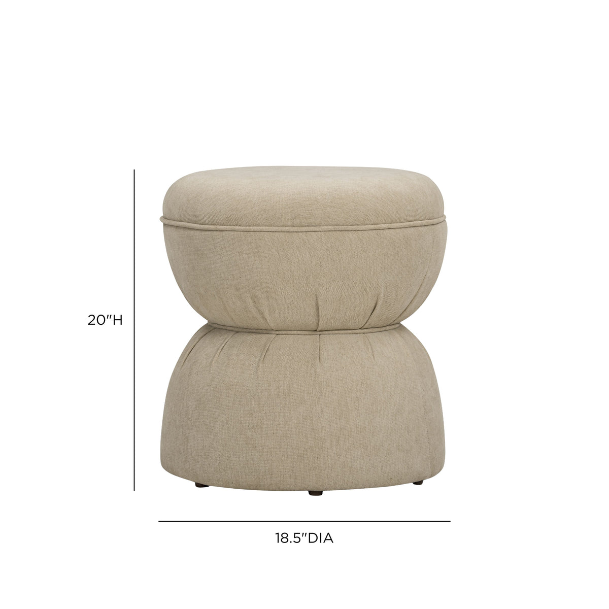 Tomlin Tan Performance Chenille Game Ottoman by TOV Furniture – photo 5 of 6