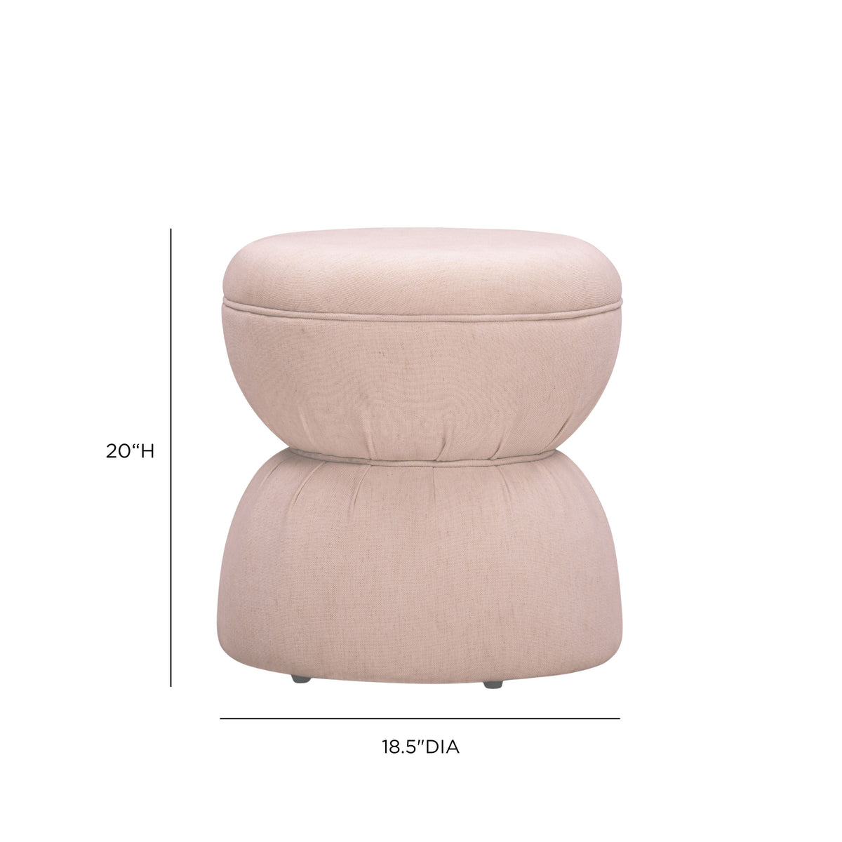 Tomlin Light Pink Performance Chenille Game Ottoman by TOV Furniture – photo 5 of 6