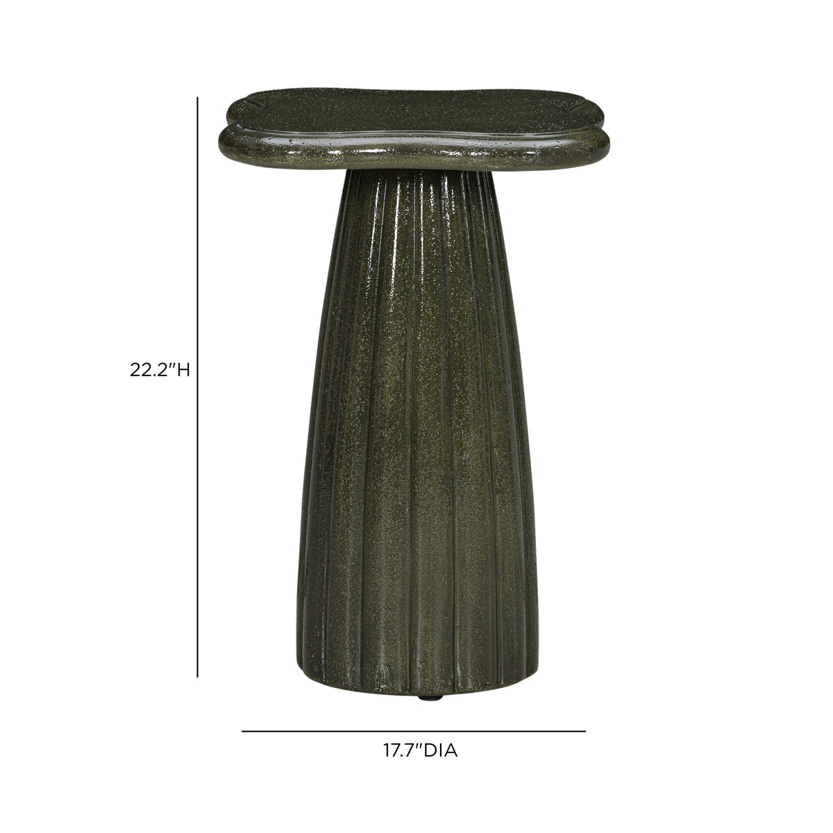 Addison Green Concrete Indoor/Outdoor Side Table by TOV Furniture – photo 5 of 5
