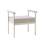 Diva Cream Velvet Bench by TOV