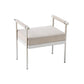 Diva Cream Velvet Bench by TOV