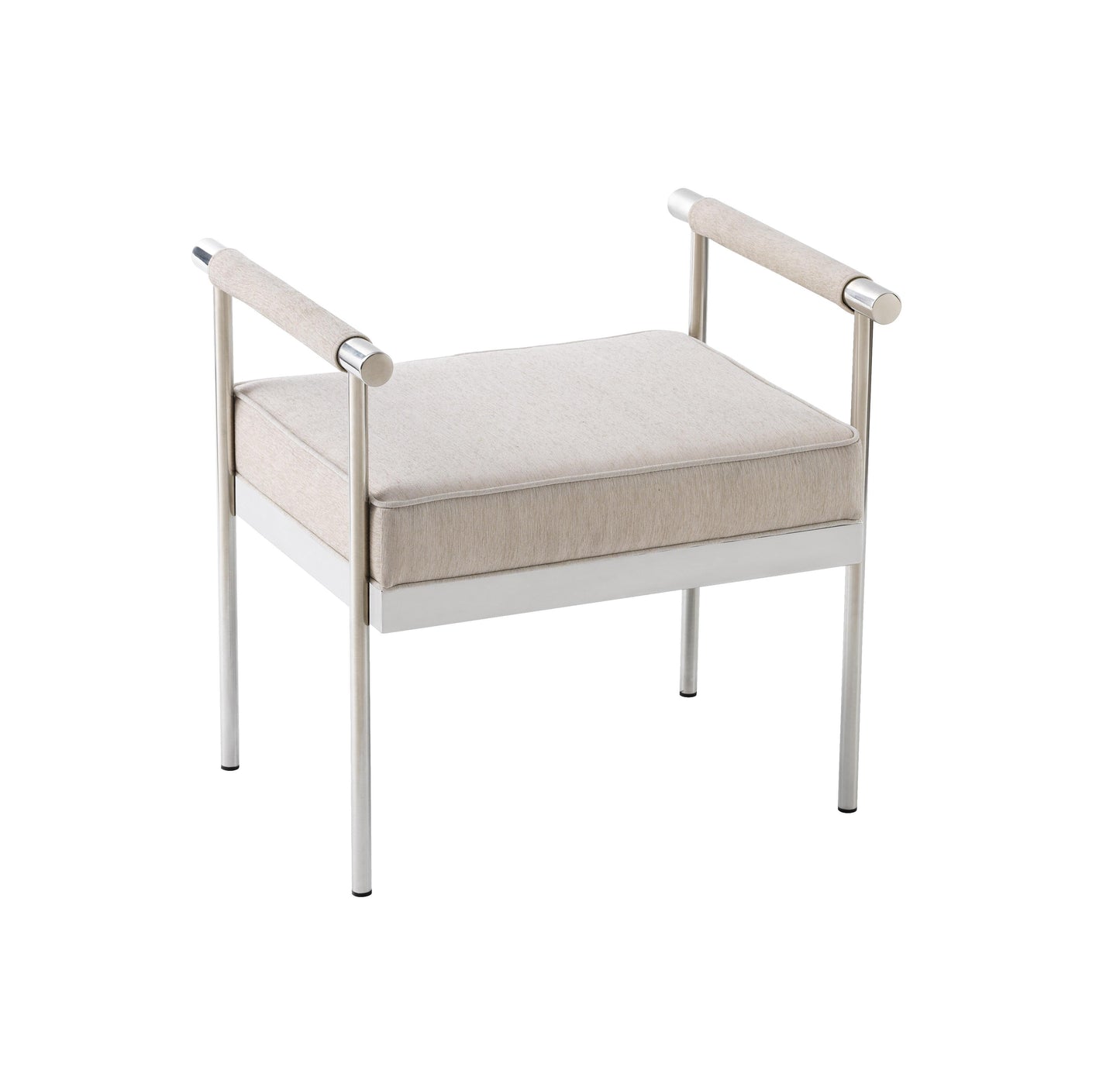 Diva 25 Cream Velvet Bench by TOV Oc5511